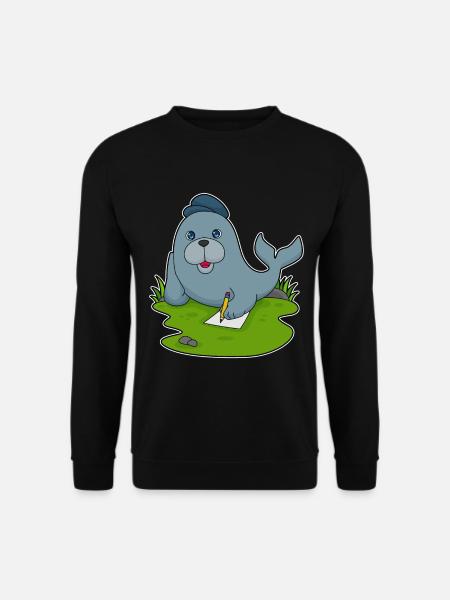 École Seal Student Pencil - Sweat-shirt Unisexe - noir