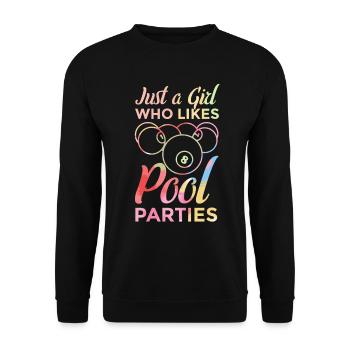 Poolbillard Mädchen - Unisex Pullover - Schwarz - Vorne - Alina (178cm) & Michal (187cm)