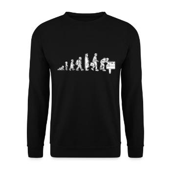 From child to billiard player - Unisex Sweatshirt - black - Front - Alina (178cm) & Michal (187cm)