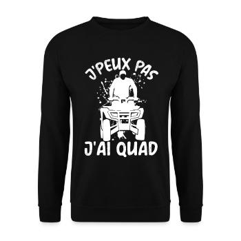J'Peux Pas J'ai Quad - Sweat-shirt Unisexe - noir - Devant - Alina (178cm) & Michal (187cm)