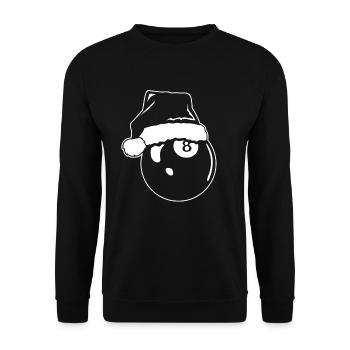 Christmas Pool Ball - Unisex Sweatshirt - black - Front - Alina (178cm) & Michal (187cm)