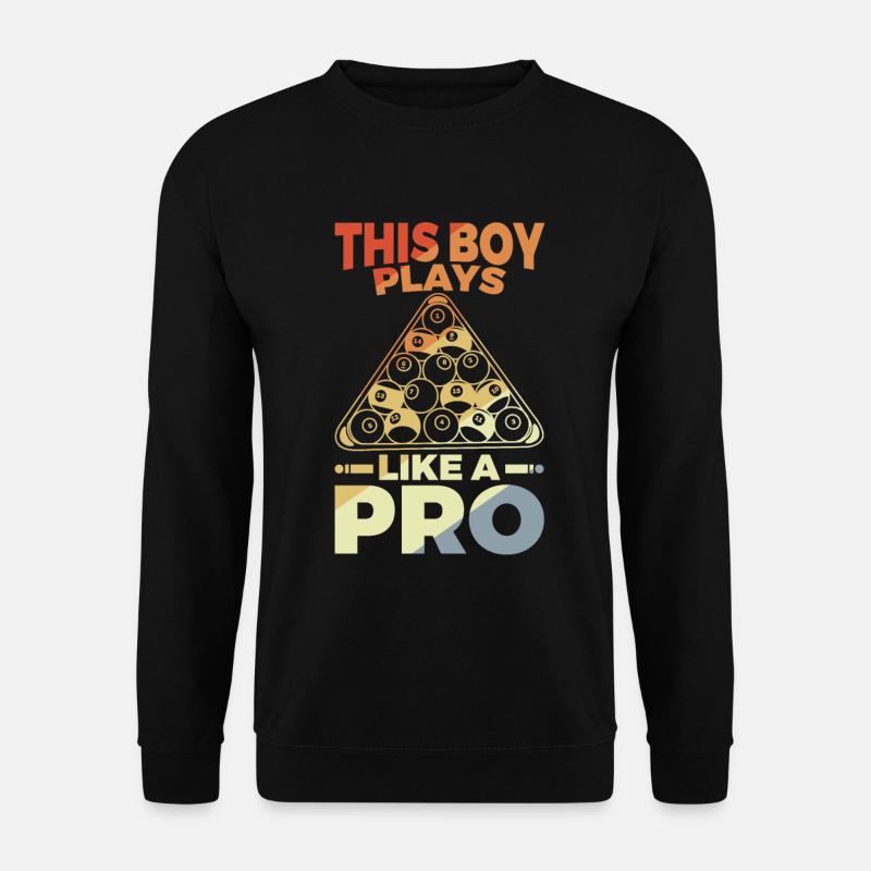 Billardspieler Junge - Unisex Pullover - Schwarz