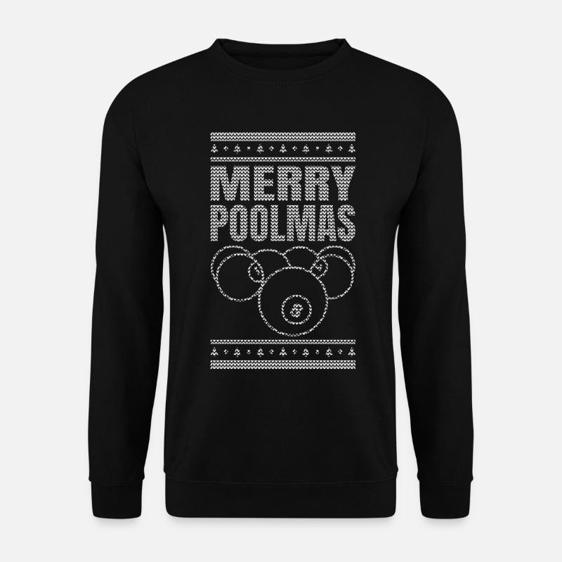 Queue Sport Billard Weihnachten - Unisex Pullover - Schwarz