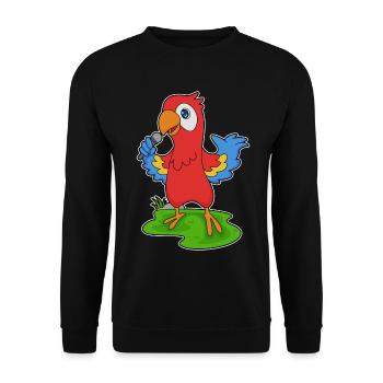 Parrot Singer Microphone Chant - Sweat-shirt Unisexe - noir - Devant - Alina (178cm) & Michal (187cm)