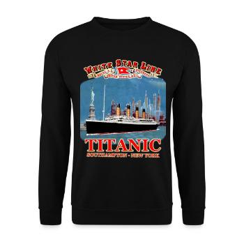 TITANIC Kreation Louis RUNEMBERG © Adagp - Unisex Pullover - Schwarz - Vorne - Alina (178cm) & Michal (187cm)