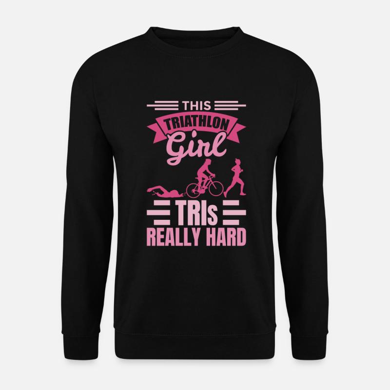 Triathletenmädchen - Unisex Pullover - Schwarz