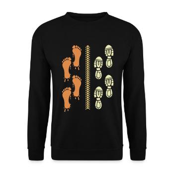 Triathlete Runner Cyclist - Unisex Sweatshirt - black - Front - Alina (178cm) & Michal (187cm)