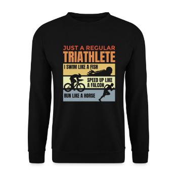 Schlechter Triathlet - Unisex Pullover - Schwarz - Vorne - Alina (178cm) & Michal (187cm)