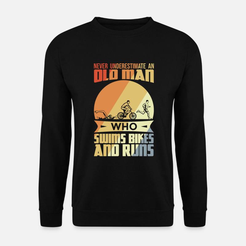 Old Triathlete - Unisex Sweatshirt - black