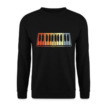 Touches de piano - Sweat-shirt Unisexe - noir - Devant - Alina (178cm) & Michal (187cm)