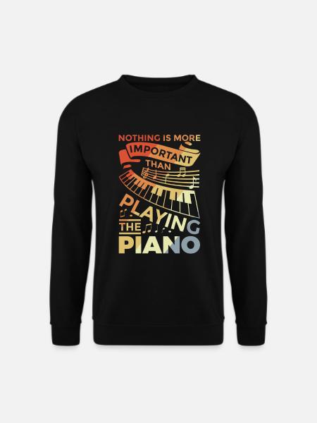 Motivating piano saying - Unisex Sweatshirt - black