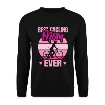 Radfahrer Mutter - Unisex Pullover - Schwarz - Vorne - Alina (178cm) & Michal (187cm)