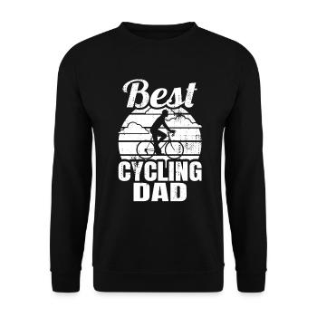 Best Cycling Dad - Unisex Sweatshirt - black - Front - Alina (178cm) & Michal (187cm)