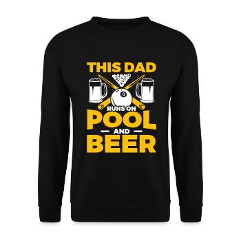 Billard Papa - Unisex Pullover - Schwarz - Vorne - Alina (178cm) & Michal (187cm)