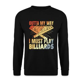Billard Witz - Unisex Pullover - Schwarz - Vorne - Alina (178cm) & Michal (187cm)
