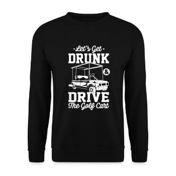Golf et bière - Sweat-shirt Unisexe - noir - Devant - Alina (178cm) & Michal (187cm)