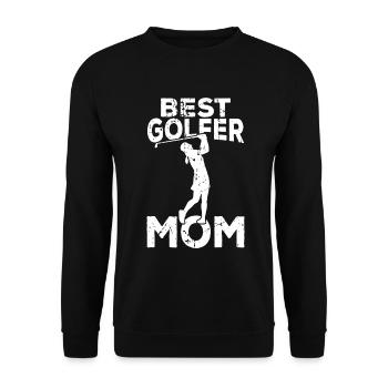 Maman de golf - Sweat-shirt Unisexe - noir - Devant - Alina (178cm) & Michal (187cm)