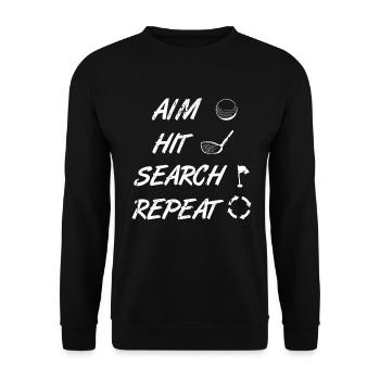 Aim Beat Search Répéter Golf - Sweat-shirt Unisexe - noir - Devant - Alina (178cm) & Michal (187cm)