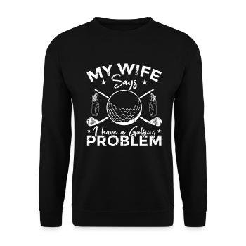Problèmes de golf - Sweat-shirt Unisexe - noir - Devant - Alina (178cm) & Michal (187cm)
