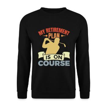 Retired golfer - Unisex Sweatshirt - black - Front - Alina (178cm) & Michal (187cm)