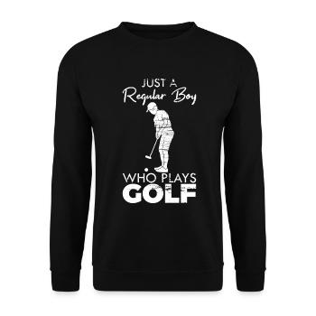 Garçon ordinaire qui joue au golf - Sweat-shirt Unisexe - noir - Devant - Alina (178cm) & Michal (187cm)