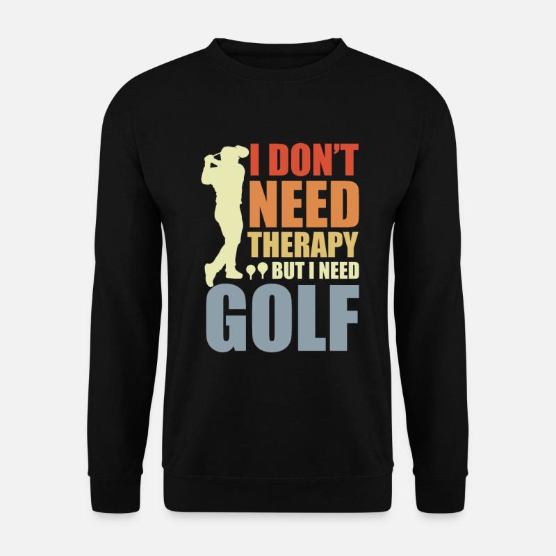 Lustiger Golf Witz - Unisex Pullover - Schwarz