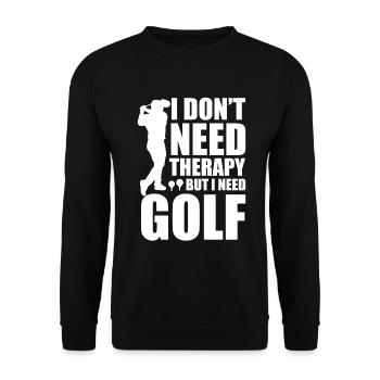Thérapie de golf - Sweat-shirt Unisexe - noir - Devant - Alina (178cm) & Michal (187cm)