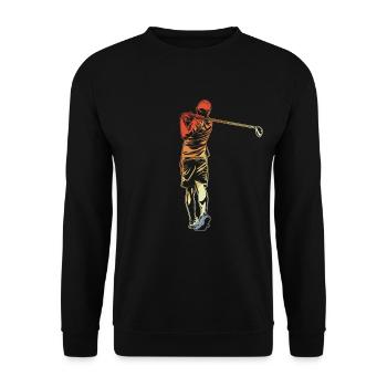 Vintage Golf - Unisex Pullover - Schwarz - Vorne - Alina (178cm) & Michal (187cm)