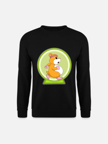 Roue de hamster hamster - Sweat-shirt Unisexe - noir