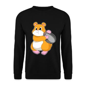 Hamster Seeds - Unisex Sweatshirt - black - Front - Alina (178cm) & Michal (187cm)