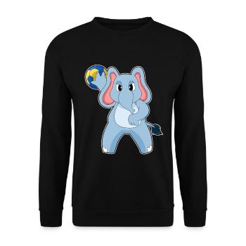 Eléphant Handballeur Handball - Sweat-shirt Unisexe - noir - Devant - Alina (178cm) & Michal (187cm)