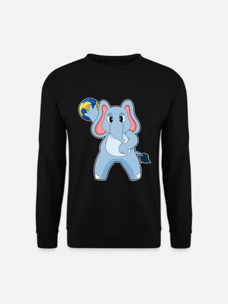 Elephant Handball Player Handball - Unisex Sweatshirt - black