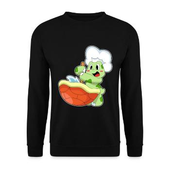 Cuisinière Tortue Cuisinière Cuisinière Cuisson - Sweat-shirt Unisexe - noir - Devant - Alina (178cm) & Michal (187cm)