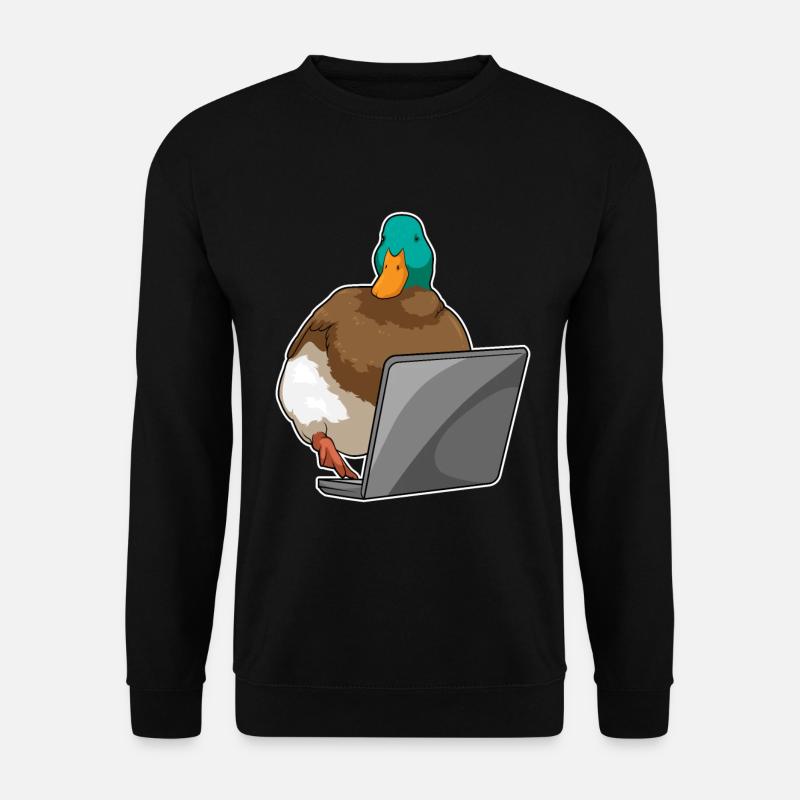 Duck Laptop - Unisex Sweatshirt - black
