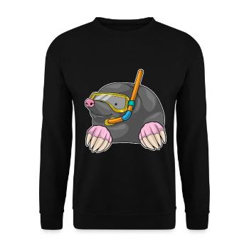 Plongée en snorkeling avec plongeur de taupe - Sweat-shirt Unisexe - noir - Devant - Alina (178cm) & Michal (187cm)