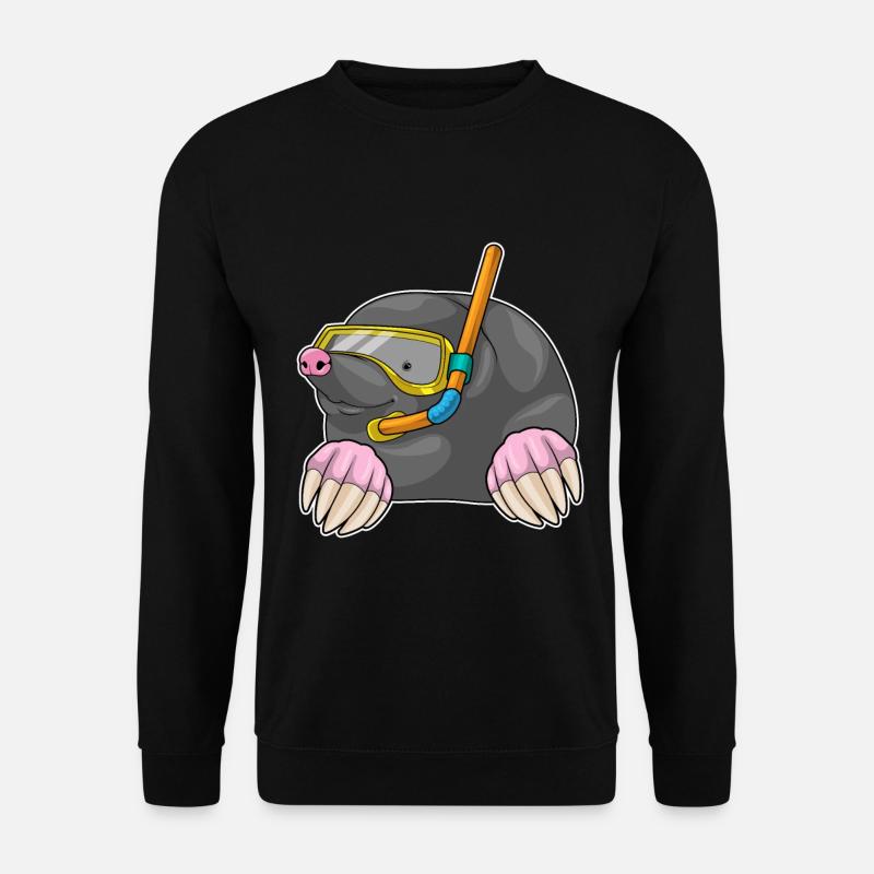 Mole Diver Snorkel Diving - Unisex Sweatshirt - black