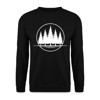 Bain de forêt shinrin yoku forêt méditation homme de la forêt - Sweat-shirt Unisexe - noir - Devant - Alina (178cm) & Michal (187cm)