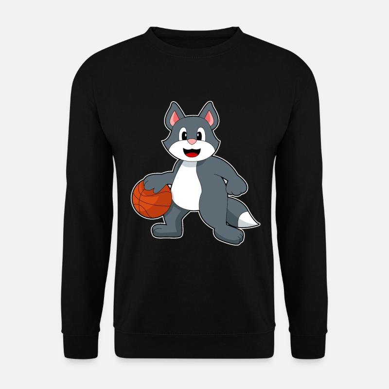 Chat Basketteur Basketteur - Sweat-shirt Unisexe - noir
