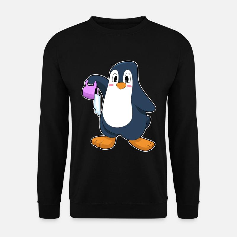 Pinguin Eiskaffee - Unisex Pullover - Schwarz