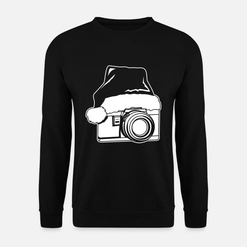 Weihnachtsmütze Kamera - Unisex Pullover - Schwarz