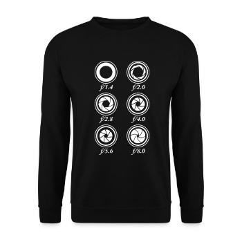 Ouvertures de caméra - Sweat-shirt Unisexe - noir - Devant - Alina (178cm) & Michal (187cm)