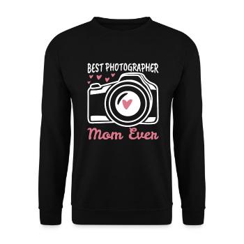 Photography Mama - Unisex Sweatshirt - black - Front - Alina (178cm) & Michal (187cm)