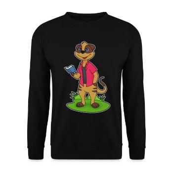 Meerkat Book - Unisex Sweatshirt - black - Front - Alina (178cm) & Michal (187cm)