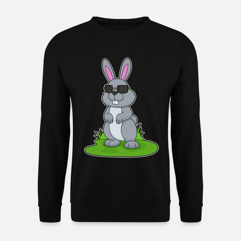 Rabbit Sunglasses - Unisex Sweatshirt - black