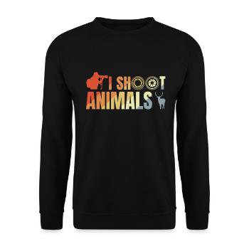 Je photographie des animaux - Sweat-shirt Unisexe - noir - Devant - Alina (178cm) & Michal (187cm)