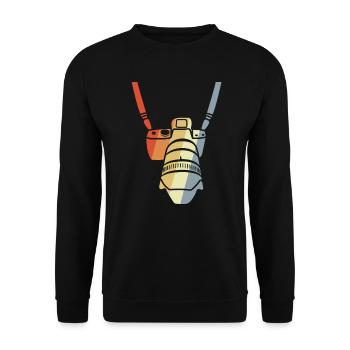 Kameragürtel - Unisex Pullover - Schwarz - Vorne - Alina (178cm) & Michal (187cm)