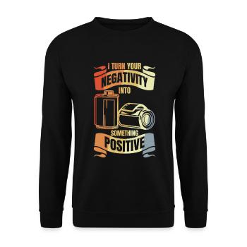 Vintage Photography Joke - Unisex Sweatshirt - black - Front - Alina (178cm) & Michal (187cm)