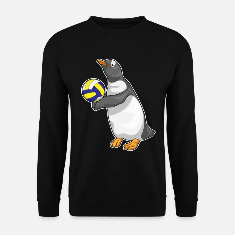 Pinguin Volleyballspieler Volleyball - Unisex Pullover - Schwarz