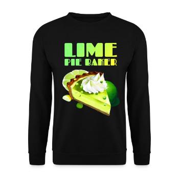 Lime Cake Baker - Key Lime Pie Baker - Unisex Sweatshirt - black - Front - Alina (178cm) & Michal (187cm)