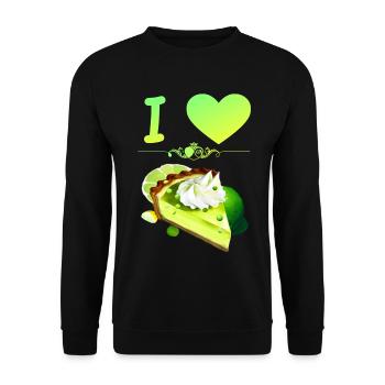 I Love Key Lime Pie - Unisex Sweatshirt - black - Front - Alina (178cm) & Michal (187cm)